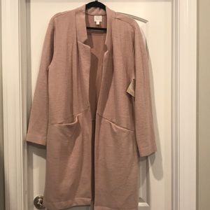 Soft overcoat in blush pink